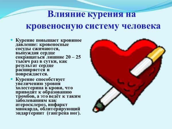 Болезни сердца из за курения