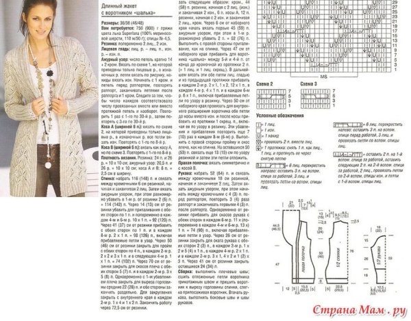 Простые узоры спицами для вязания кардигана схемы и описание