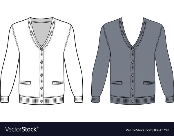 Эскиз кардигана женского