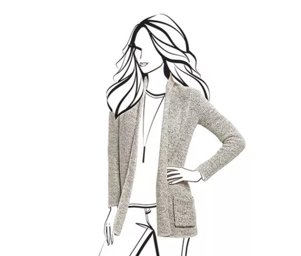 Кардиган рисунок