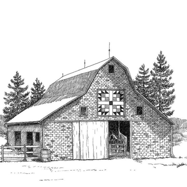 Амбар раскраска