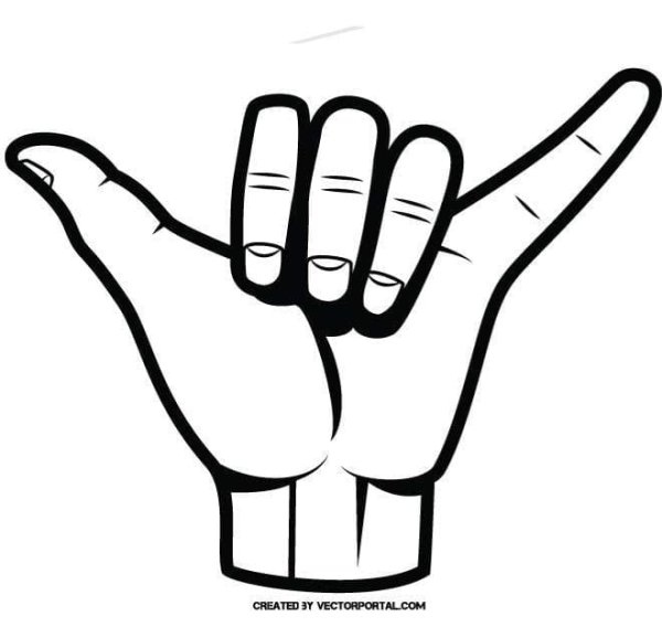 Рука два пальца вектор