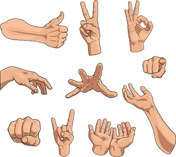 Разные жесты руками