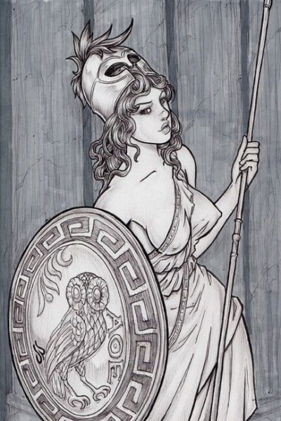 Боги древней Греции Афина рисунок