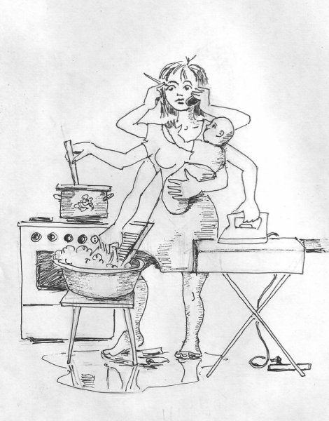 Домохозяйка иллюстрация