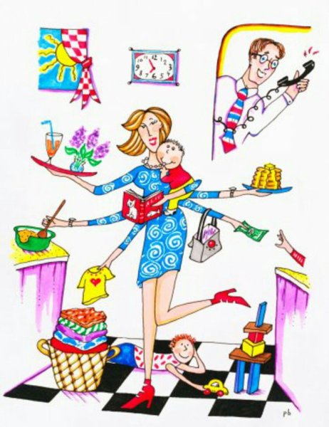 Смешная домохозяйка