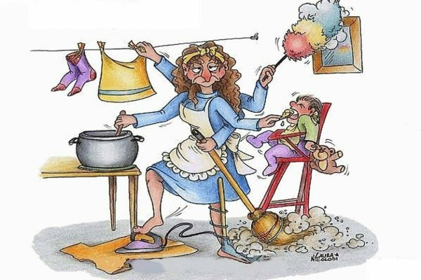 Мужчина Хозяюшка рисунок