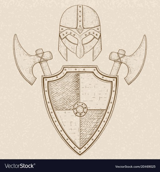 Рыцарский шлем на щит