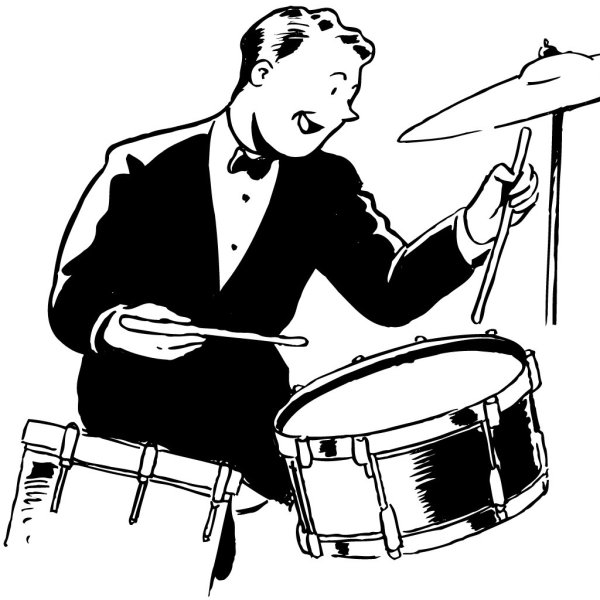 Человек с барабаном