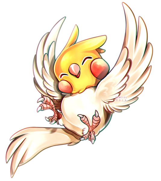 Попугай карелла стикер