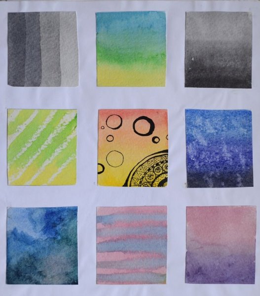 Упражнения по акварели