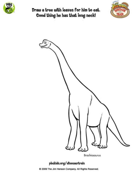 Брахиозавр раскраска