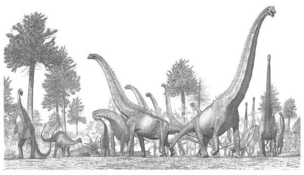 Брахиозавр для срисовки