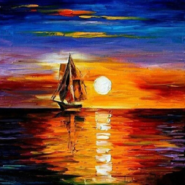 Леонид Афремов парусник закат