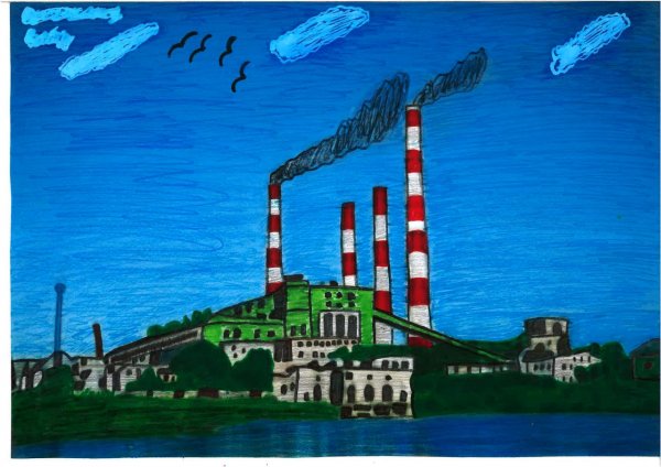Рисунки детей Кольская атомная станция
