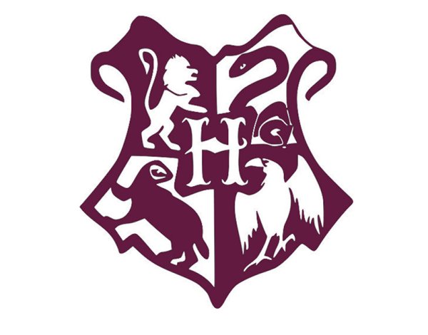 Герб Хогвартса контур