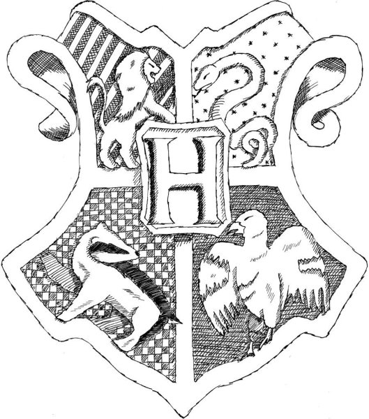 Гарри Поттер раскраска Слизерин герб