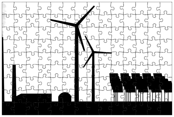 Электростанция силуэт