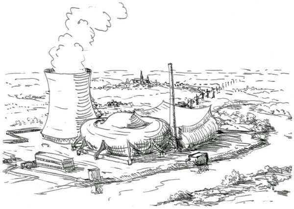 Электростанция раскраска