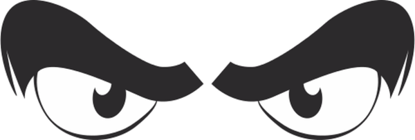 Злые глаза черно белые