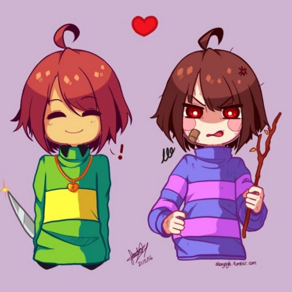 Андертейл Чара и Фриск