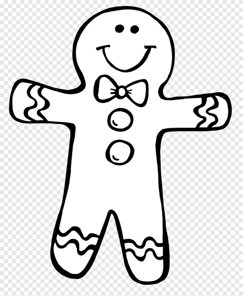 Пряничный человечек раскраска