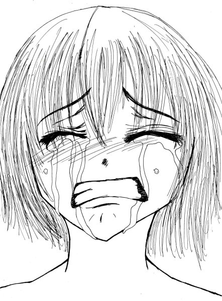 Аниме лицо карандашом