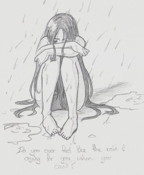 Скетчи девушку плачущую