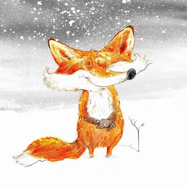 Лисенок утром