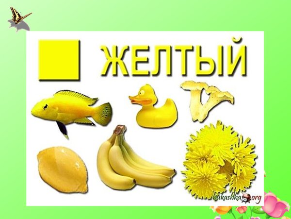 Желтый цвет для детей