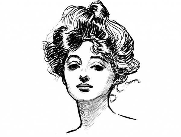 Эскиз исторической прически