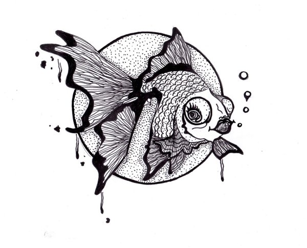 Рисование несуществующие рыбы