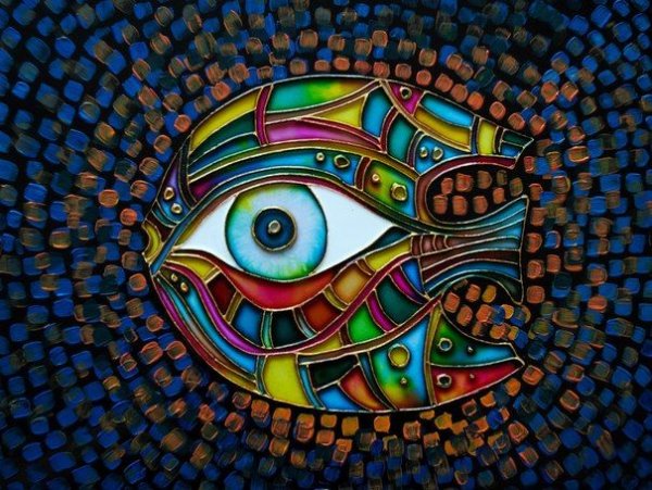 Рыбы акварелью