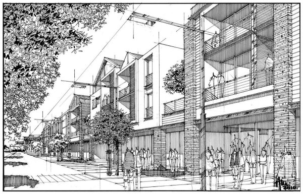 Скетчинг ландшафтный Архитектор стаффаж