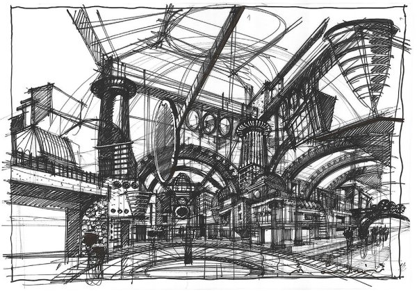 Архитектурная фантазия композиция