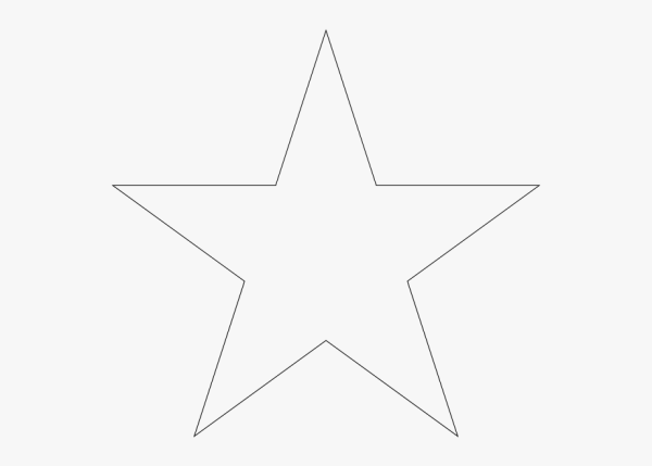 Пятиконечная звезда трафарет