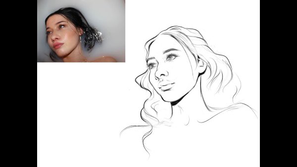 Ana Santos акварель портрет