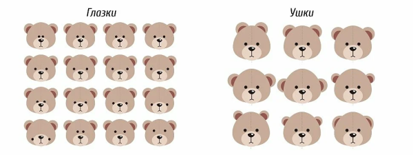 Силуэт морды медведя