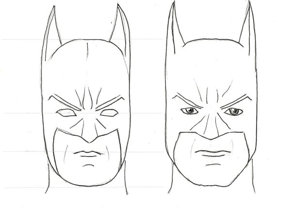 Поэтапное рисование Бэтмена