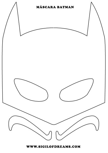 Эскиз маски Бэтмена