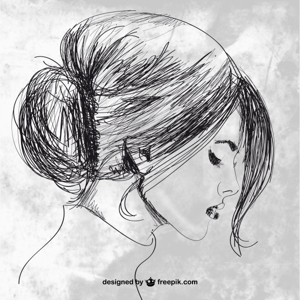 Профиль девушки Графика