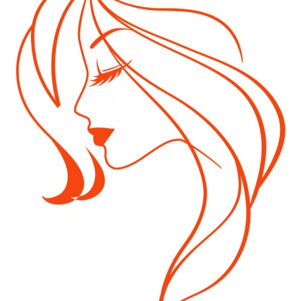 Силуэт лица девушки