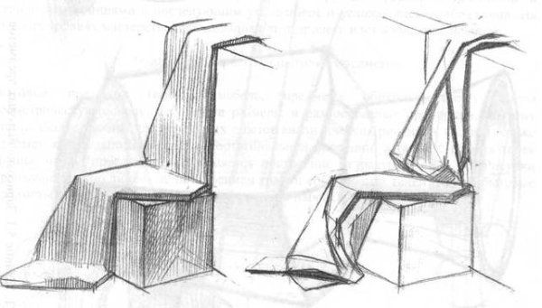 Натюрморт в интерьере карандашом