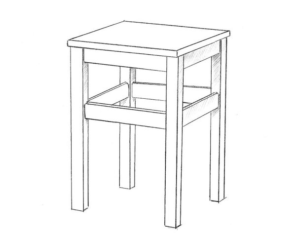 Конструктивное построение табуретки