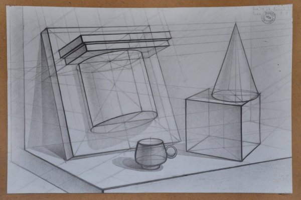 Линейно конструктивное построение стула