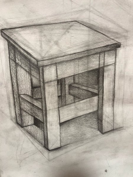 Стул карандашом