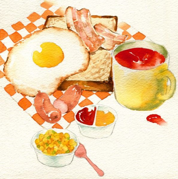 Рисунок на тему завтрак