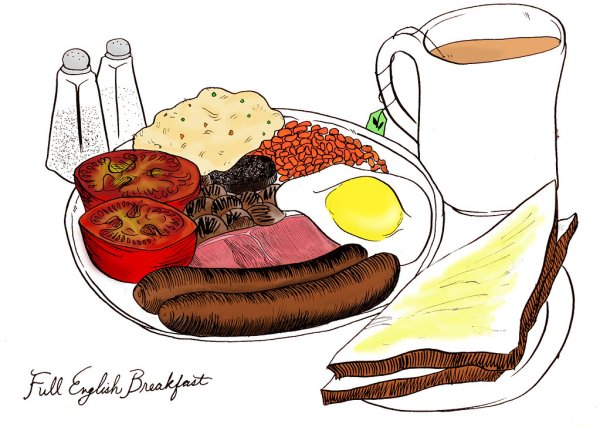 Рисунок на тему мой завтрак