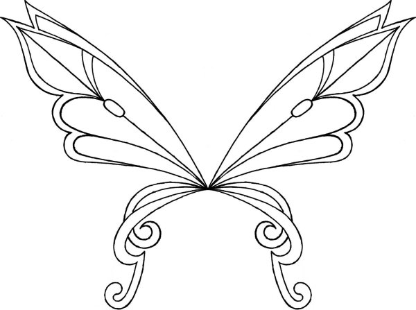 Раскраска Крылья Винкс Сиреникс