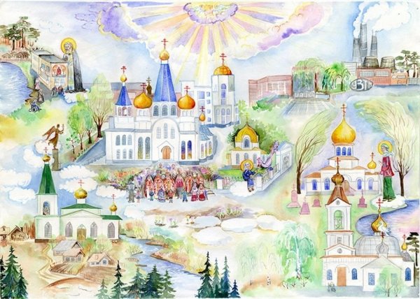 Русь Православие храм люди картины